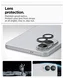 Spigen Optik Pro HD Samsung Galaxy S25 Edge Camera Lens Protector Zwart 2-Pack afbeelding 5