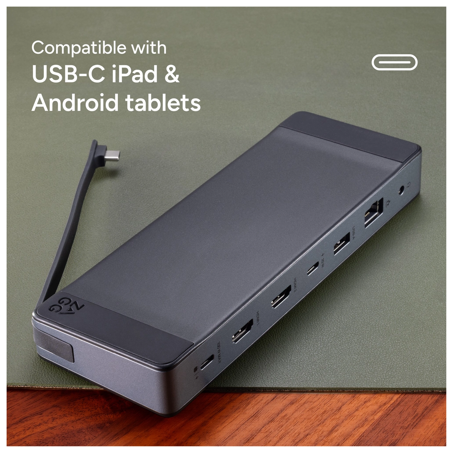 ZAGG 9-Port Hub 100W USB-C Docking Station voor Laptop, MacBook en Tablet afbeelding 3