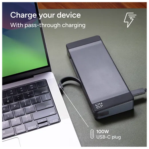 ZAGG 9-Port Hub 100W USB-C Docking Station voor Laptop, MacBook en Tablet afbeelding 4