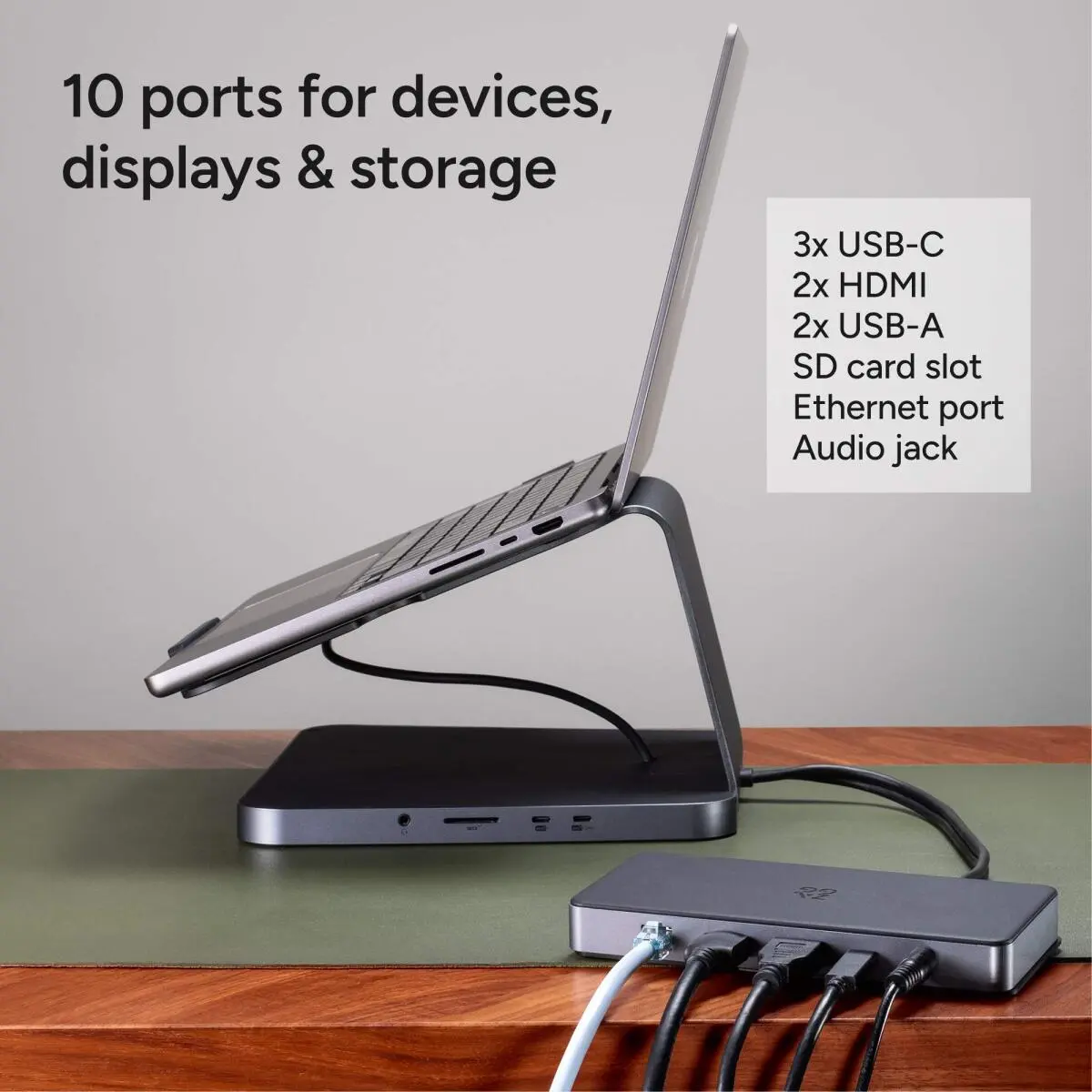 ZAGG Pro Dock - 150W USB-C Docking Station en Laptop/MacBook/Tablet Standaard afbeelding 3