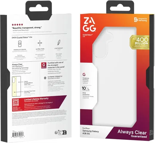 ZAGG Crystal Palace Lite Samsung Galaxy A36 Hoesje Back Cover Transparant afbeelding 5