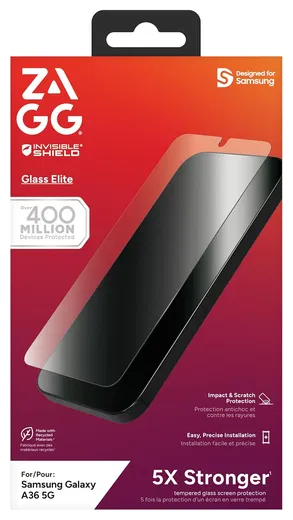 ZAGG InvisibleShield Glass Elite Samsung Galaxy A36 Screen Protector afbeelding 1