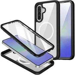 Samsung Galaxy A56 Hoesje Full Protect 360° Cover met MagSafe / Qi2 Zwart afbeelding