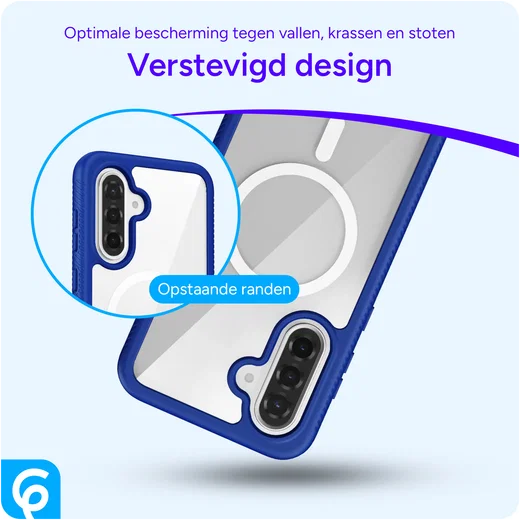 Samsung Galaxy A56 Hoesje Full Protect 360° Cover met MagSafe / Qi2 Blauw afbeelding 2