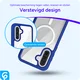 Samsung Galaxy A56 Hoesje Full Protect 360° Cover met MagSafe / Qi2 Blauw afbeelding 2