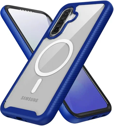 Samsung Galaxy A56 Hoesje Full Protect 360° Cover met MagSafe / Qi2 Blauw afbeelding 6