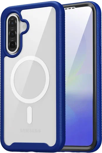 Samsung Galaxy A56 Hoesje Full Protect 360° Cover met MagSafe / Qi2 Blauw afbeelding 8