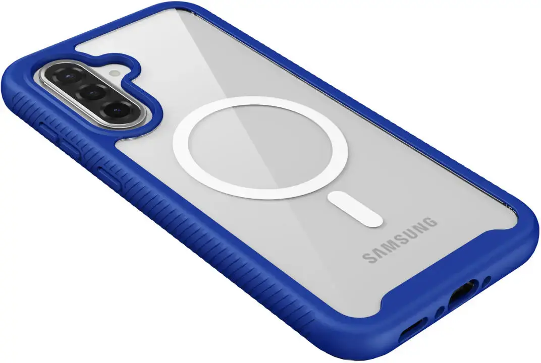 Samsung Galaxy A56 Hoesje Full Protect 360° Cover met MagSafe / Qi2 Blauw afbeelding 12