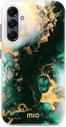 MIO MagSafe Samsung Galaxy A16 Hoesje Hard Shell Back Cover Green Marble afbeelding