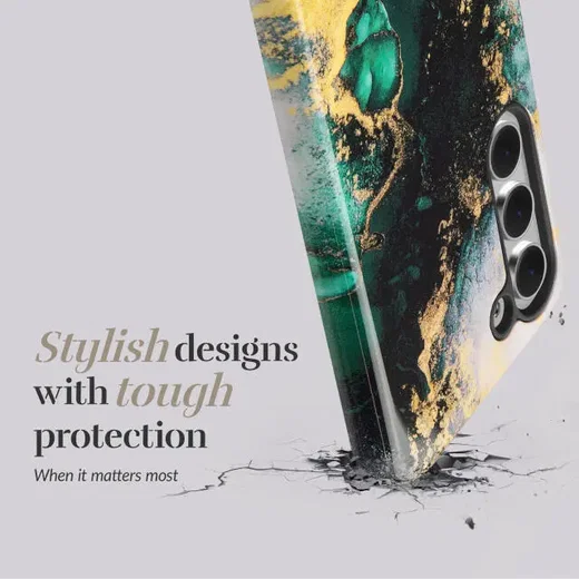 MIO MagSafe Samsung Galaxy A16 Hoesje Hard Shell Back Cover Green Marble afbeelding 3