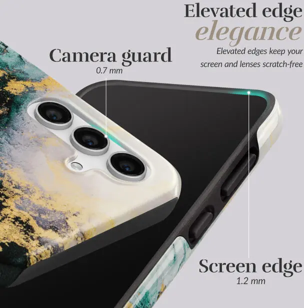 MIO MagSafe Samsung Galaxy A16 Hoesje Hard Shell Back Cover Green Marble afbeelding 4