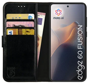 Rosso Element Motorola Edge 60 Fusion Hoesje Book Case Wallet Zwart
