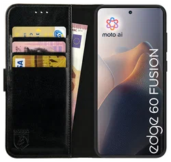 Rosso Element Motorola Edge 60 Fusion Hoesje Book Case Wallet Zwart afbeelding