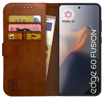 Rosso Element Motorola Edge 60 Fusion Hoesje Book Case Wallet Bruin