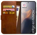 Rosso Element Motorola Edge 60 Fusion Hoesje Book Case Wallet Bruin