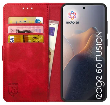 Rosso Element Motorola Edge 60 Fusion Hoesje Book Case Wallet Rood