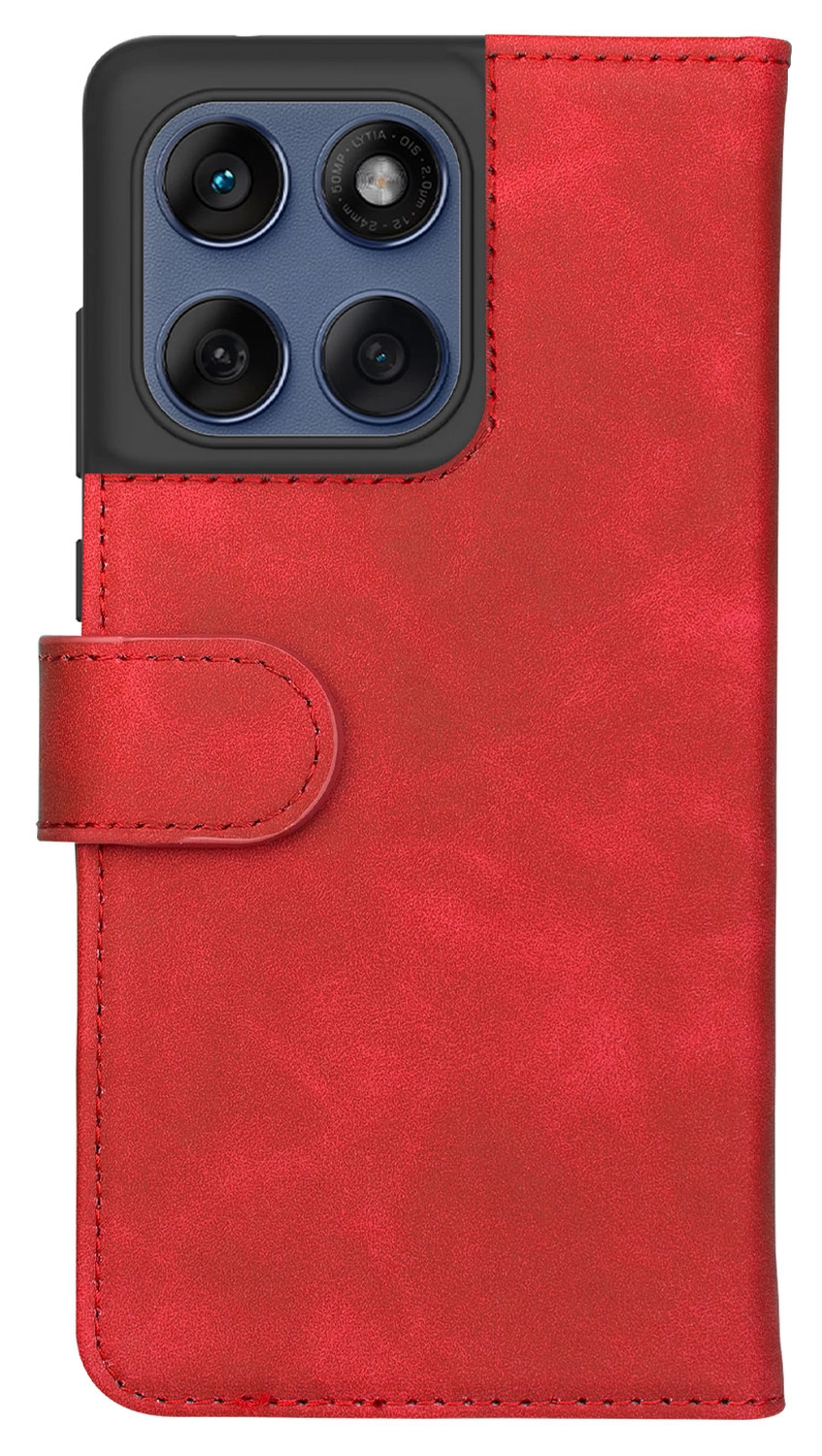 Rosso Element Motorola Edge 60 Fusion Hoesje Book Case Wallet Rood afbeelding 2