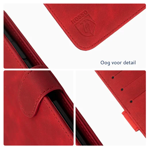 Rosso Element Motorola Edge 60 Fusion Hoesje Book Case Wallet Rood afbeelding 3