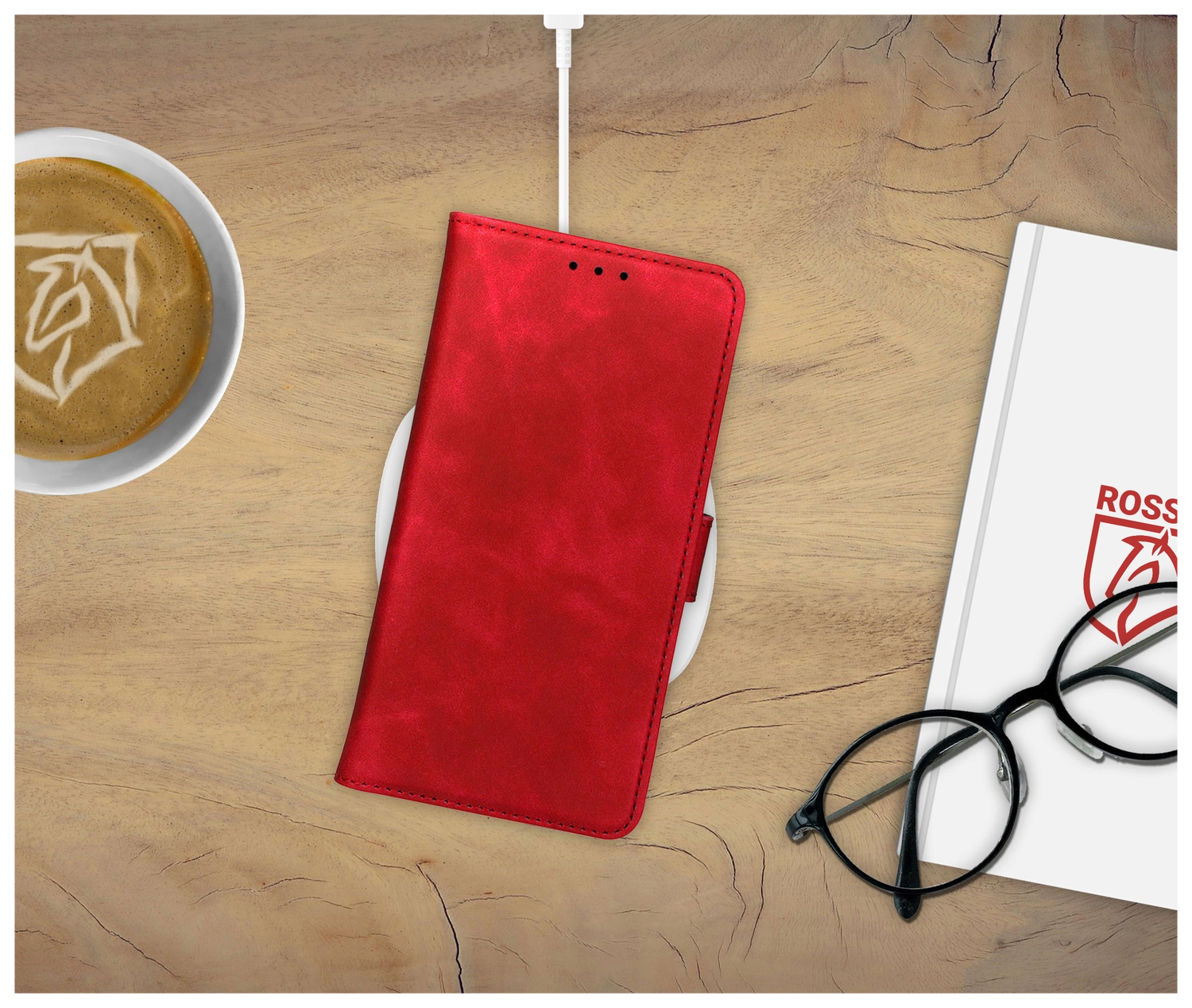 Rosso Element Motorola Edge 60 Fusion Hoesje Book Case Wallet Rood afbeelding 5
