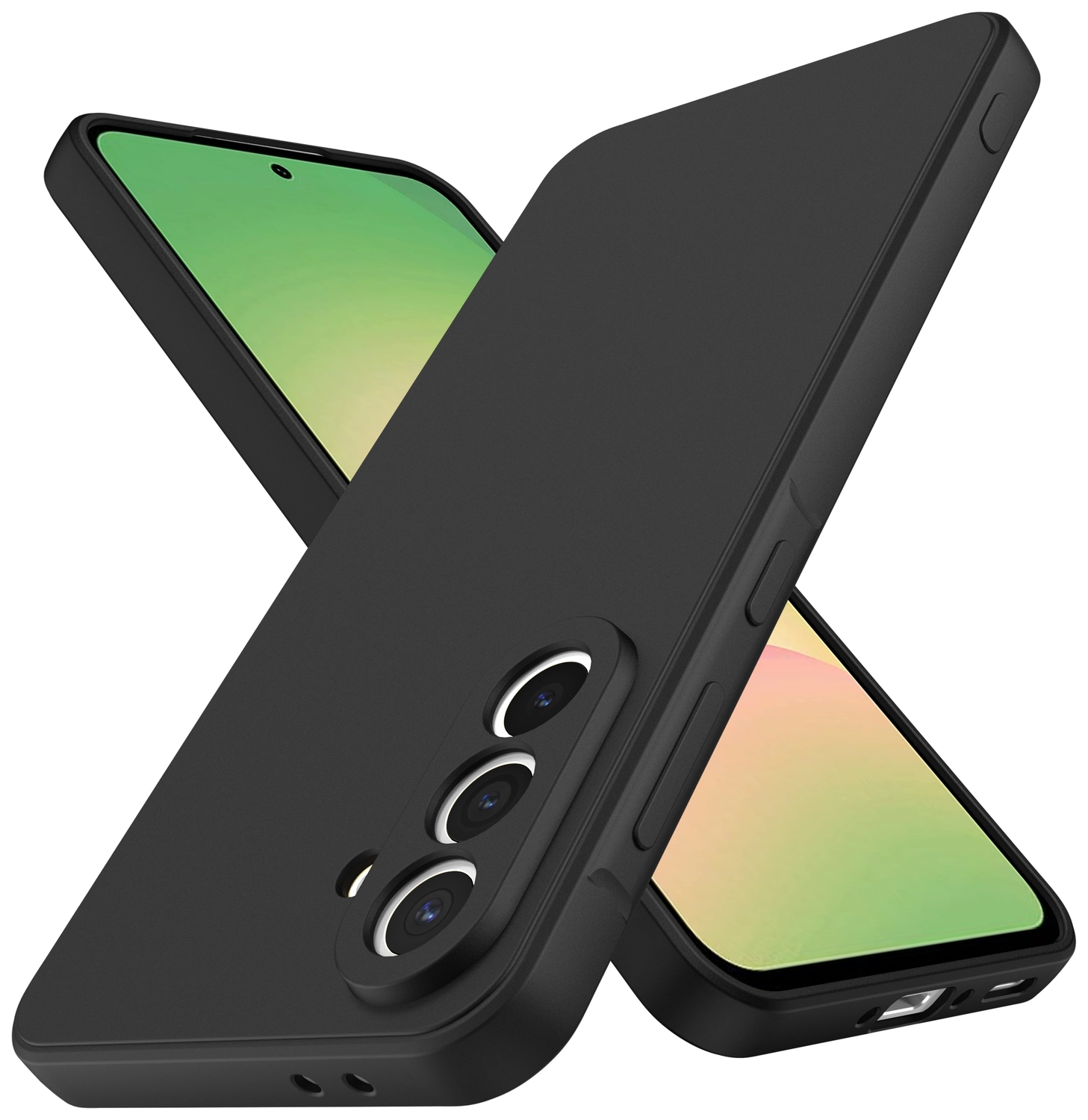 Samsung Galaxy A56 Hoesje met Camera Bescherming Dun TPU Back Cover Zwart afbeelding 3