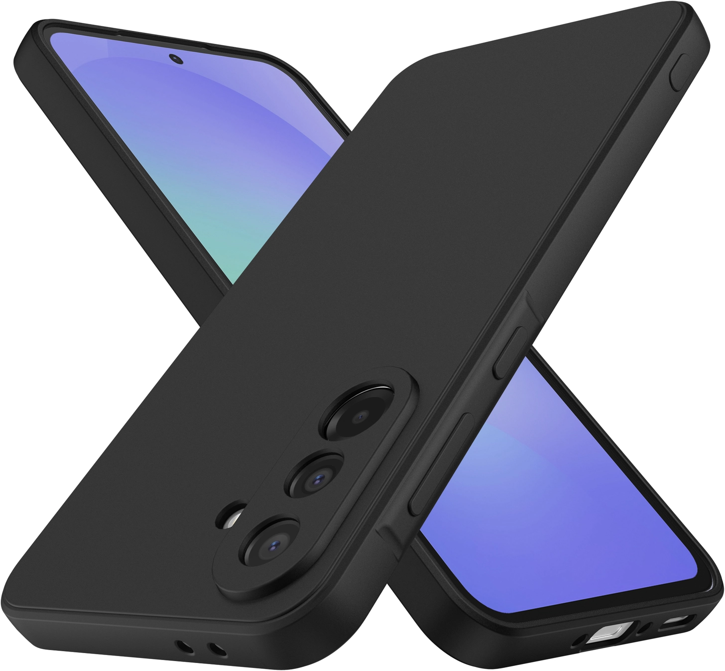 Samsung Galaxy A36 Hoesje met Camera Bescherming Dun TPU Back Cover Zwart afbeelding 2