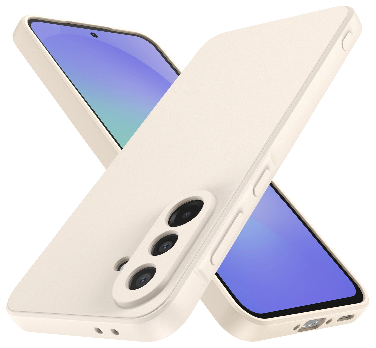 Samsung Galaxy A36 Hoesje met Camera Bescherming Dun TPU Back Cover Beige afbeelding 3
