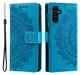 Samsung Galaxy A26 Hoesje Mandala Book Case met Pasjeshouder Blauw