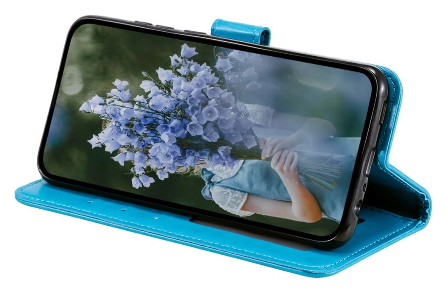 Samsung Galaxy A26 Hoesje Mandala Book Case met Pasjeshouder Blauw afbeelding 3