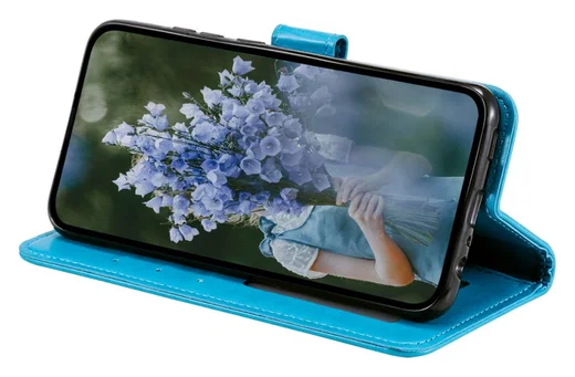 Samsung Galaxy A26 Hoesje Mandala Book Case met Pasjeshouder Blauw afbeelding 3