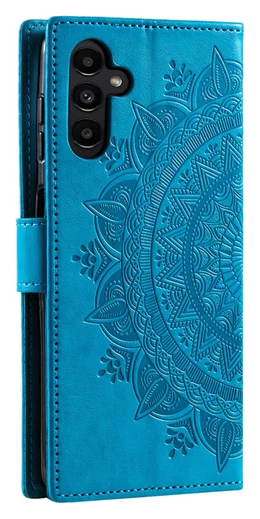 Samsung Galaxy A26 Hoesje Mandala Book Case met Pasjeshouder Blauw afbeelding 6