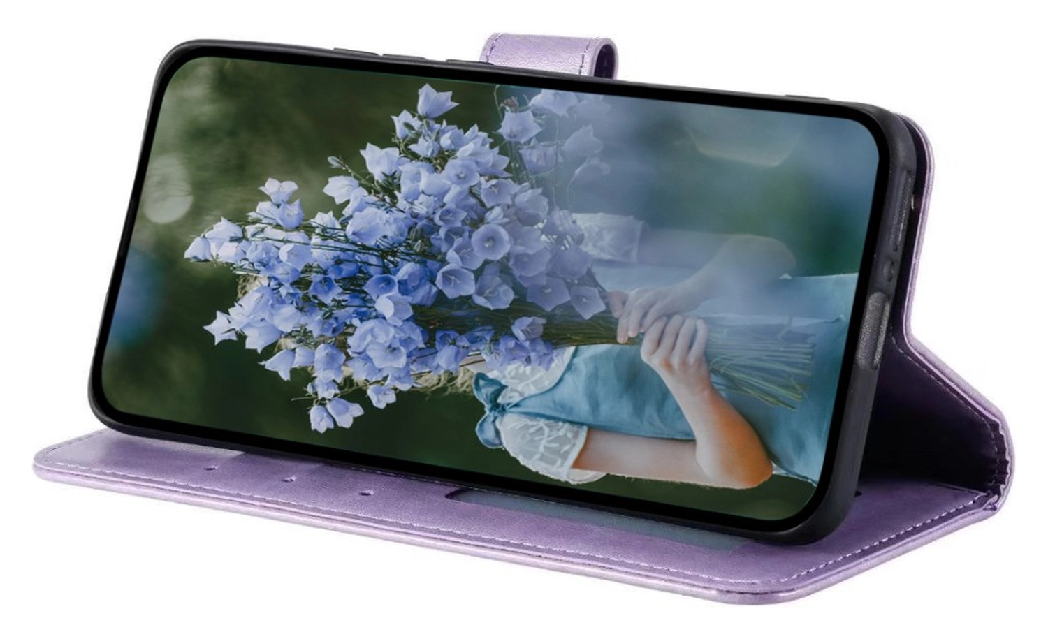 Samsung Galaxy A26 Hoesje Mandala Book Case met Pasjeshouder Paars afbeelding 3