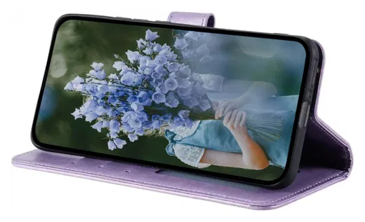 Samsung Galaxy A26 Hoesje Mandala Book Case met Pasjeshouder Paars afbeelding 3