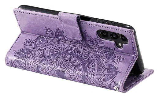 Samsung Galaxy A26 Hoesje Mandala Book Case met Pasjeshouder Paars afbeelding 4