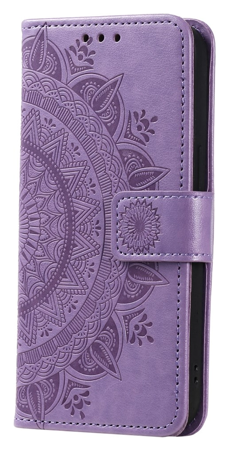 Samsung Galaxy A26 Hoesje Mandala Book Case met Pasjeshouder Paars afbeelding 5
