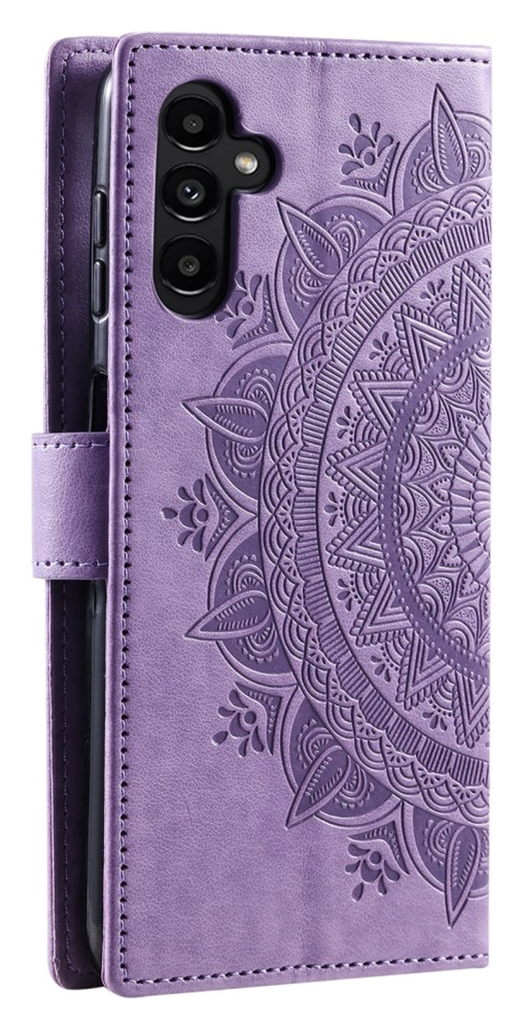 Samsung Galaxy A26 Hoesje Mandala Book Case met Pasjeshouder Paars afbeelding 6