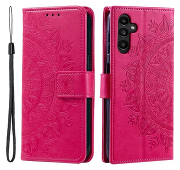 Samsung Galaxy A26 Hoesje Mandala Book Case met Pasjeshouder Roze