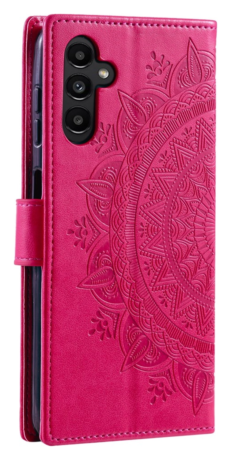 Samsung Galaxy A26 Hoesje Mandala Book Case met Pasjeshouder Roze afbeelding 5
