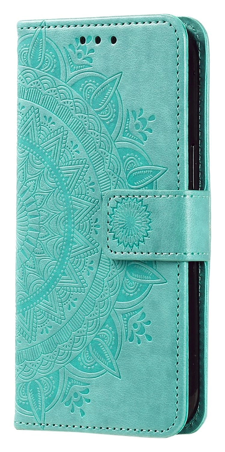 Samsung Galaxy A26 Hoesje Mandala Book Case met Pasjeshouder Groen afbeelding 5