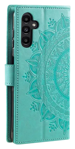 Samsung Galaxy A26 Hoesje Mandala Book Case met Pasjeshouder Groen afbeelding 6