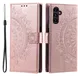 Samsung Galaxy A26 Hoesje Mandala Book Case met Pasjeshouder Roze Goud