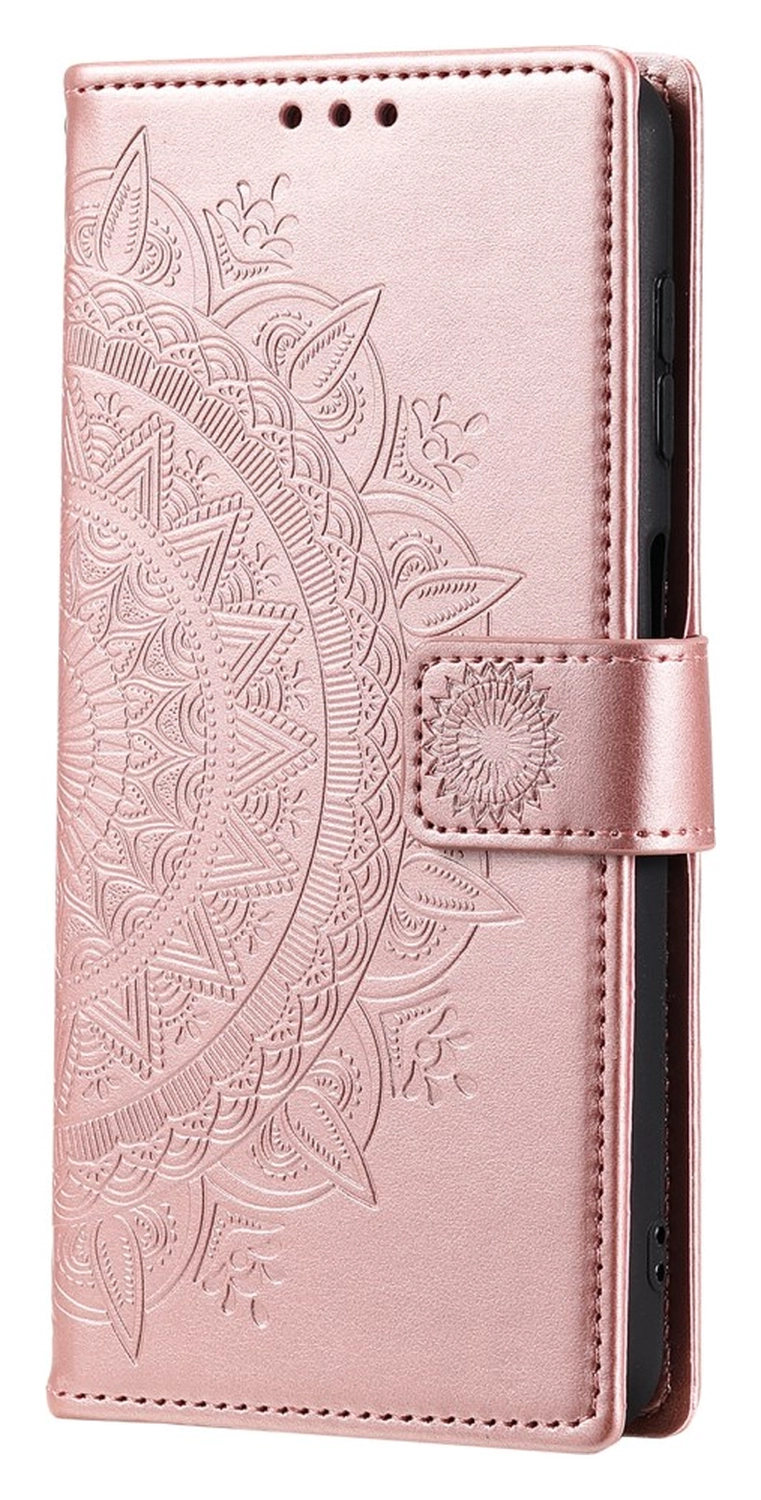 Samsung Galaxy A26 Hoesje Mandala Book Case met Pasjeshouder Roze Goud afbeelding 5