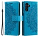 Samsung Galaxy A36 Hoesje Mandala Book Case met Pasjeshouder Blauw afbeelding 1