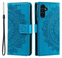 Samsung Galaxy A36 Hoesje Mandala Book Case met Pasjeshouder Blauw