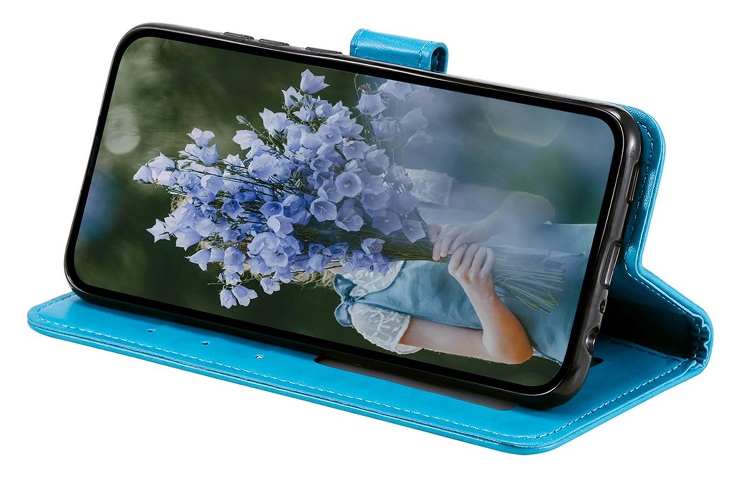 Samsung Galaxy A36 Hoesje Mandala Book Case met Pasjeshouder Blauw afbeelding 3