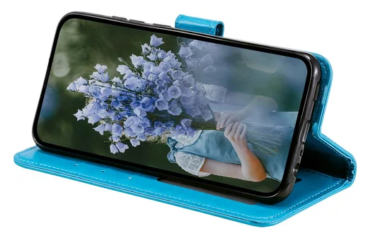 Samsung Galaxy A36 Hoesje Mandala Book Case met Pasjeshouder Blauw afbeelding 3