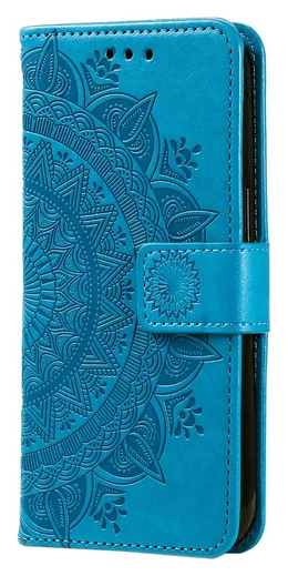 Samsung Galaxy A36 Hoesje Mandala Book Case met Pasjeshouder Blauw afbeelding 5