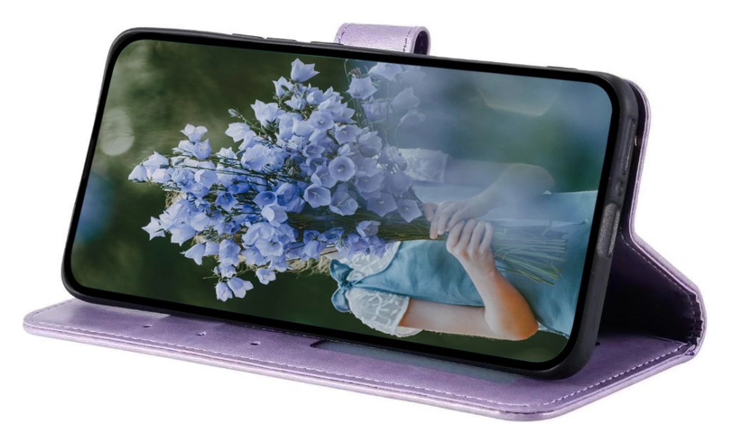 Samsung Galaxy A36 Hoesje Mandala Book Case met Pasjeshouder Paars afbeelding 3