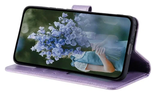 Samsung Galaxy A36 Hoesje Mandala Book Case met Pasjeshouder Paars afbeelding 3