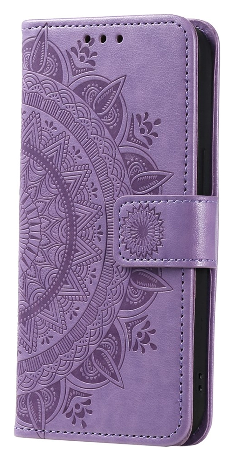 Samsung Galaxy A36 Hoesje Mandala Book Case met Pasjeshouder Paars afbeelding 5