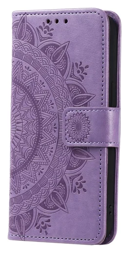 Samsung Galaxy A36 Hoesje Mandala Book Case met Pasjeshouder Paars afbeelding 5